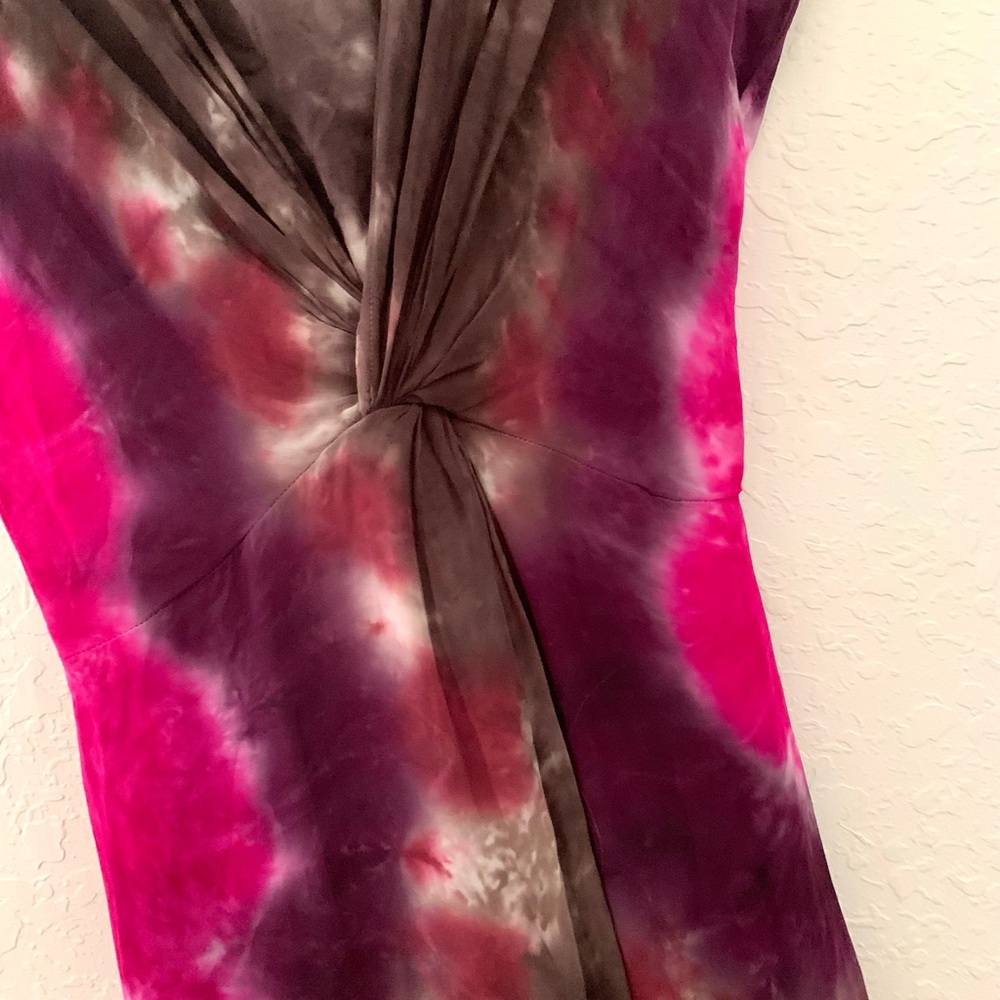 Young, Fabulous & Broke Helena Solar Flare Brown Tie Dye Maxi Dress - Picture 5 of 13